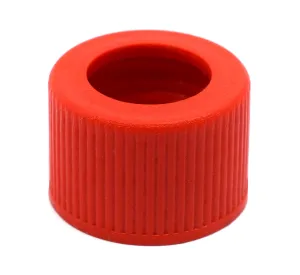 Threaded Screw Cap, Open - Joint Size 14/23 - Plastic, Red Color - Spare / Additional Part - Eisco Labs