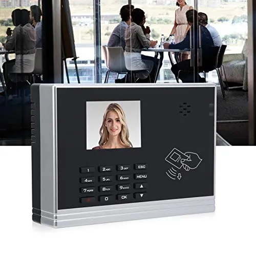 Time Clock, 2.8 Inch Checking-in Machine Time Attendance System Large Capacity for Office for Apartment for Community(#3)'