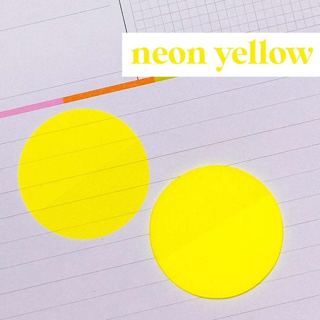 Transparent Sticky Notes - 1.6 x1.6 (NEON Circles)