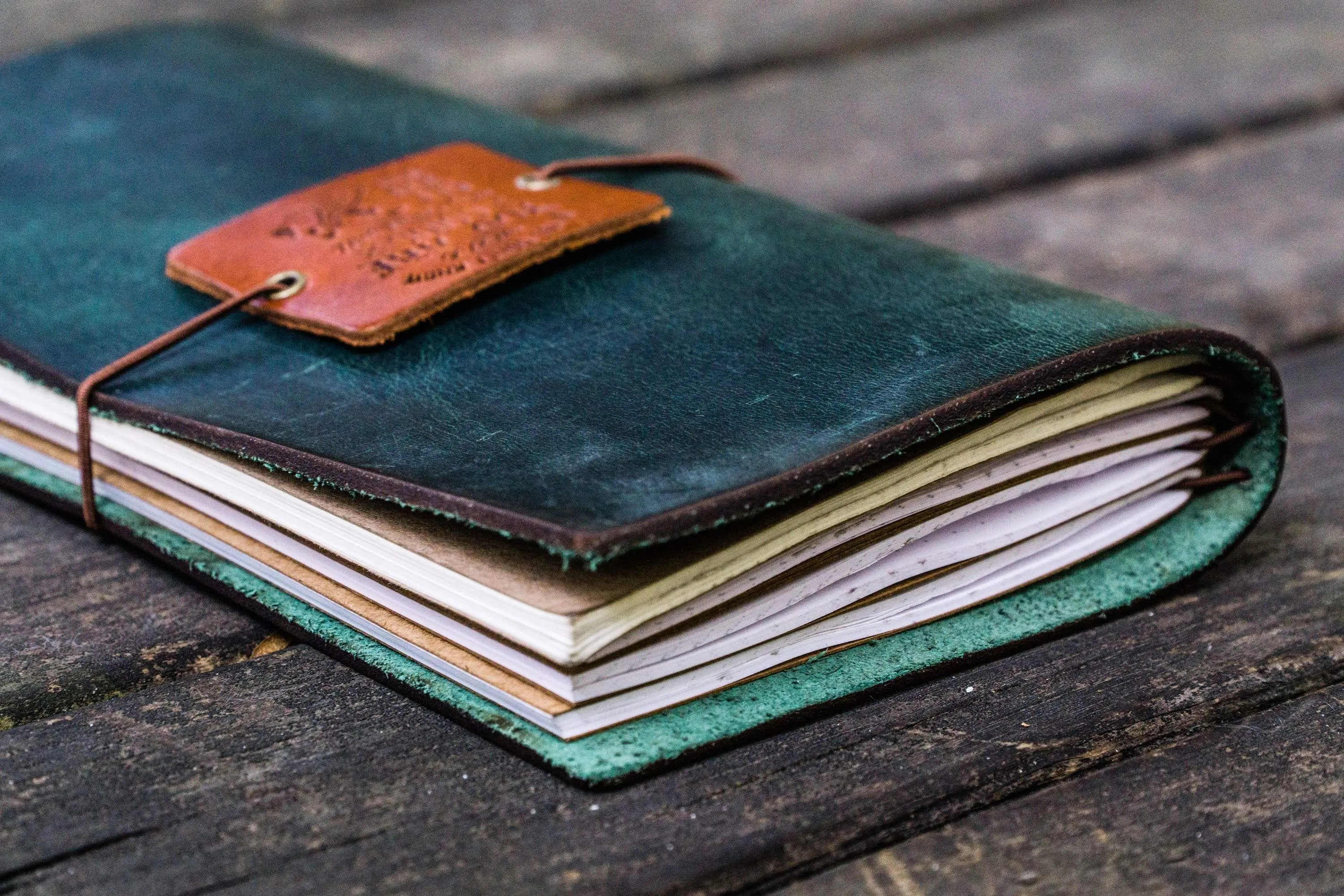 Traveler's Notebook Leather Cover-Crazy Horse Forest Green