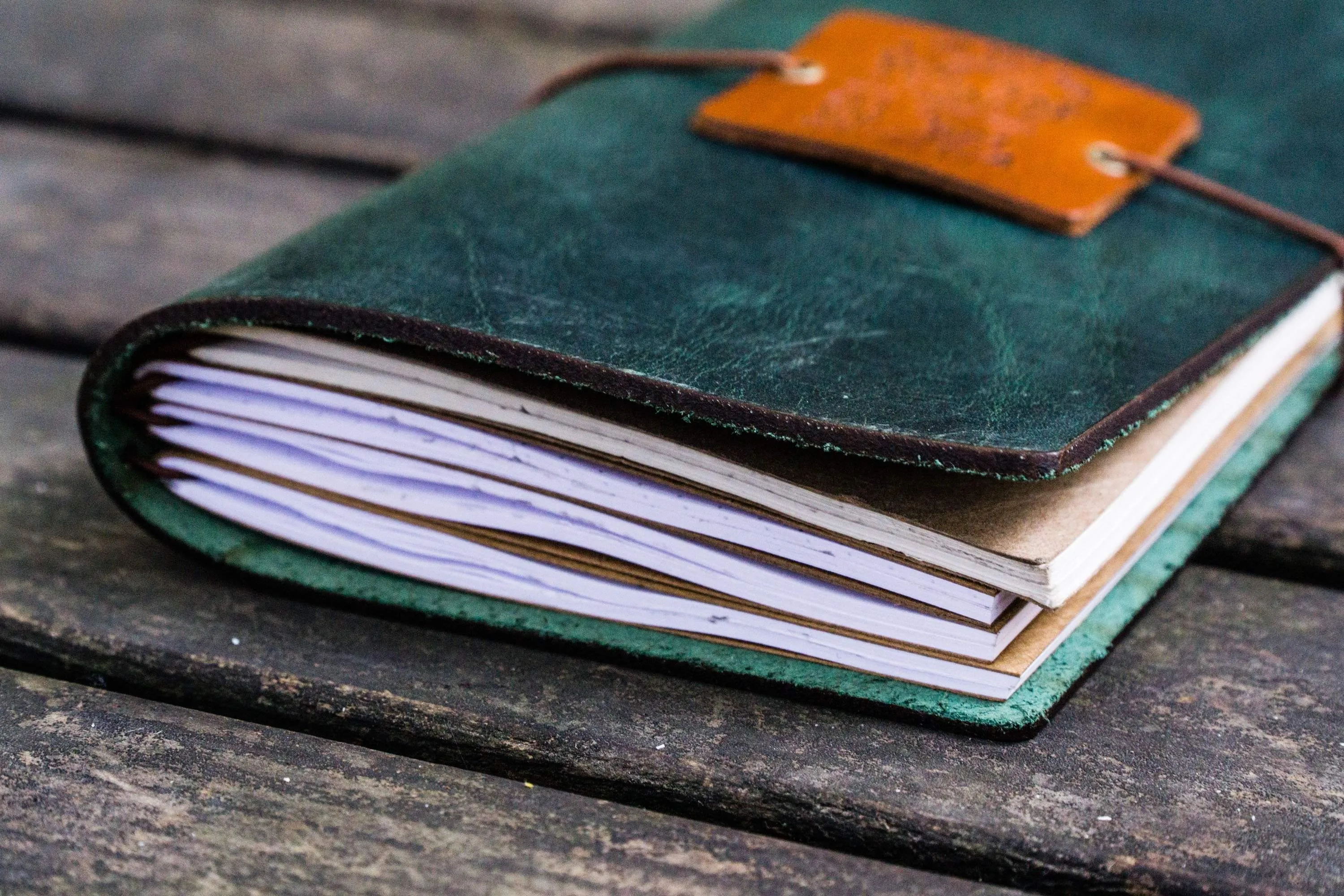 Traveler's Notebook Leather Cover-Crazy Horse Forest Green