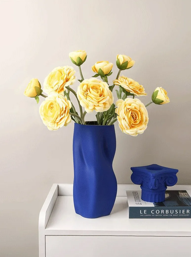 Twisted Ceramic Flower Vase