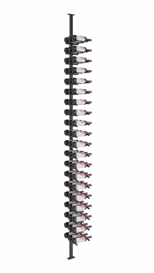 Vino Series Pins Floating Wine Rack Frame Kit, Single Sided Floor-to-Ceiling (60 bottles - Triple Depth)