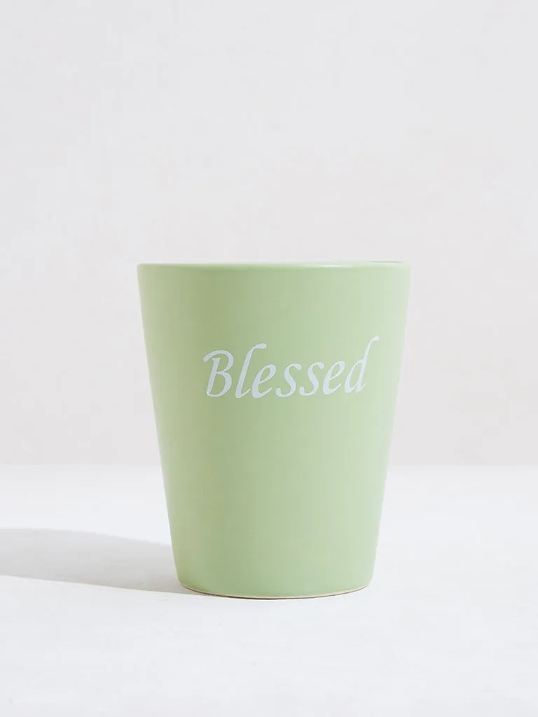Westside Home Green Large Ceramic Candle