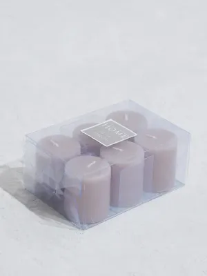 Westside Home Taupe Votive Candles (Set of 6)