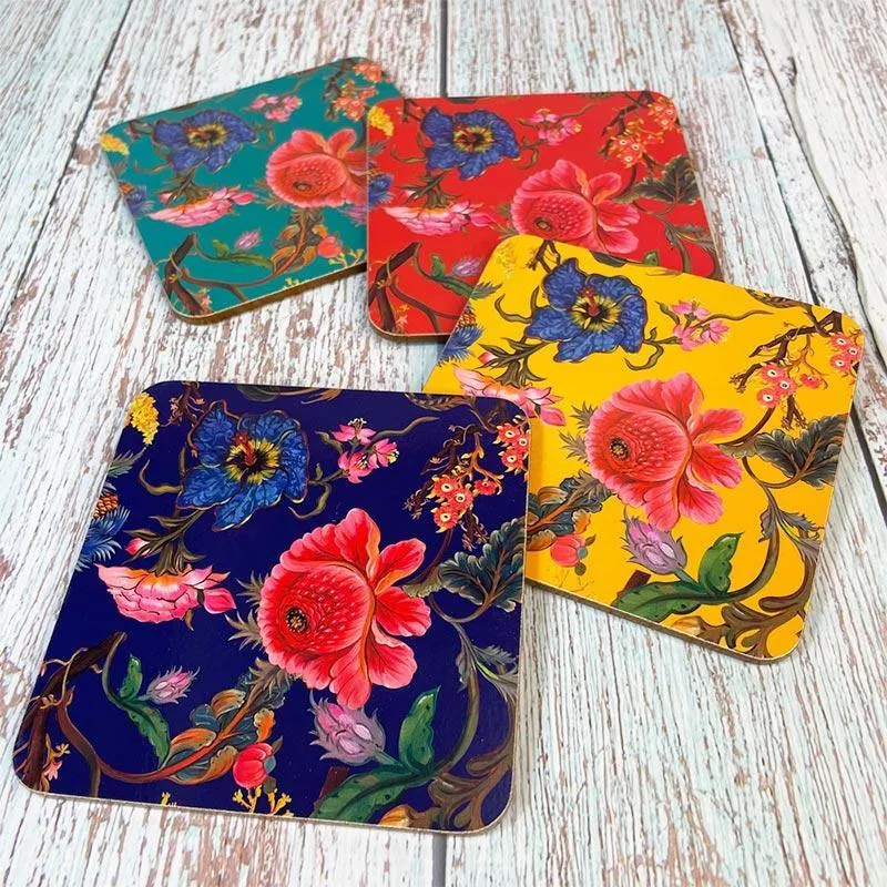 William Morris Coasters - Set of 4 Botanical Designs