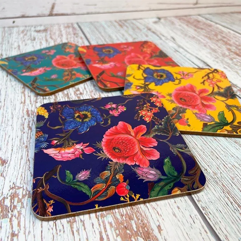 William Morris Coasters - Set of 4 Botanical Designs