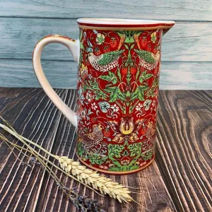 William Morris Jug - Strawberry Thief Design