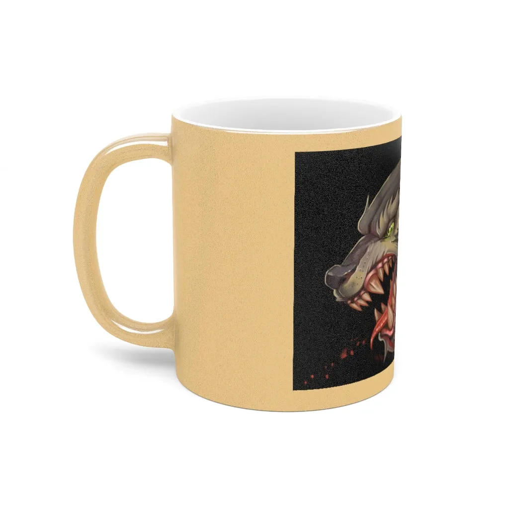 Wolf Metallic Mug (Silver / Gold)