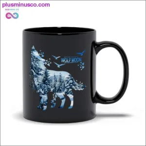 Wolf Moon Black Mugs
